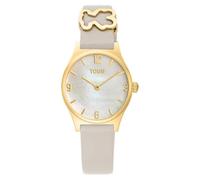 TOUS Reloj analógico con Brazalete de Piel, Acero y Esfera de nácar Epic Icon (Brazalete Blanco)