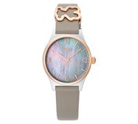 Tous - Reloj Analógico Con Brazalete De Piel Gris, Acero Rosado Y Esfera De Nácar Epic Icon - Plateado - Dorado Rosado