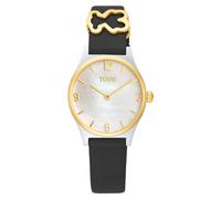 Tous Reloj analógico Epic Icon Correa piel negra Acero dorado Esfera nácar