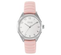 Tous - Reloj Analógico Con Correa De Caucho En Color Rosa Tous Now Kdt - Plateado