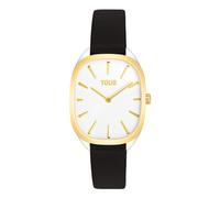 Tous - Reloj Analógico De Acero Ipg Dorado Con Correa De Piel Negra Heritage - Plateado - Dorado