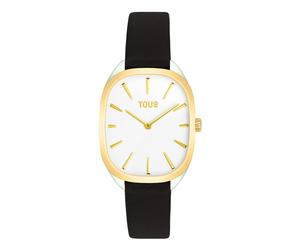 Tous - Reloj Analógico De Acero Ipg Dorado Con Correa De Piel Negra Heritage - Plateado - Dorado