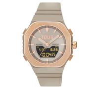 TOUS Reloj analógico/Digital 3000143100 de Acero Rosado y Brazalete de Nylon Topo Bet