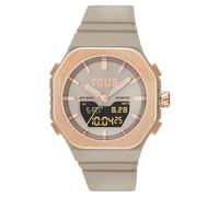 TOUS Reloj analógico/Digital 3000143100 de Acero Rosado y Brazalete de Nylon Topo Bet