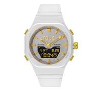 Tous - Reloj Analógico/Digital De Acero Ipg Dorado Con Brazalete De Nylon Blanco Bet - Blanco