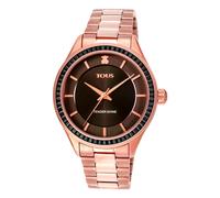 Tous - Reloj Analógico T-Shine De Acero Ip Rosado Con Zirconias Cúbicas - Dorado Rosado