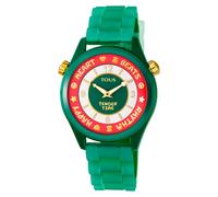 Tous - Reloj Analógico Tender Time De Acero Ip Dorado Con Correa De Silicona Verde - U