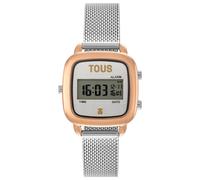 TOUS Reloj Digital Bicolor con Brazalete de Acero, Colección D-Logo Mini