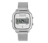 Tous - Reloj Digital Con Brazalete De Acero D-Logo New - Plateado