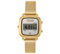 TOUS Reloj Digital con Brazalete de Acero Dorado, Colección D-Logo Mini