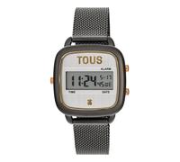 Tous - Reloj Digital Con Brazalete De Acero Ipg Gris D-Logo New - Negro