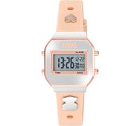 Tous - Reloj Digital Con Correa Rosa, Acero Rosado Y Gemas Xpresurslf - U
