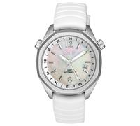 Tous - Reloj Gmt Automático Con Correa De Silicona Blanca, Caja De Acero Y Esfera De Nácar Tous Now - U