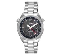 Tous - Reloj Gmt Automático Con Esfera De Nácar Gris Y Brazalete De Eslabones De Acero Tous Now - Plateado