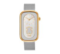 Tous - Reloj Analógico Bicolor Con Silueta Oso Y Brazalete De Acero T-Band Club - Plateado - Dorado