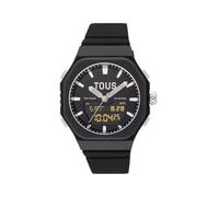 TOUS Reloj analógico/Digital de Acero con Brazalete de Nylon Bet (Negro) Ref. 3000135700