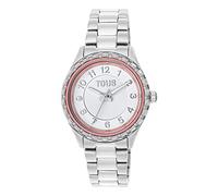 TOUS Reloj analógico con Brazalete de Acero y Bisel Interior de Aluminio Rosa Mini T-Bear