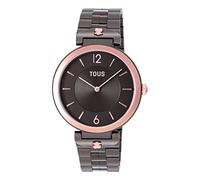 TOUS Reloj analógico con Brazalete de Acero IP Gris y Acero IPRG Rosado S-Band