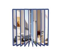 TouSuaRSi Sistema de pared magnético para colgar documentos, pantalla transparente para folletos, con espacio para 10 hojas, tablero de pared A4, bolsillo de doble cara, sala de exposición