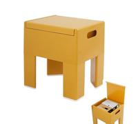 TouSuaRSi Taburete con espacio de almacenamiento, banco para zapatos, taburete bajo, taburete otomano, con espacio de almacenamiento, reposapiés, asas laterales para entradas de casa, salón, apertura