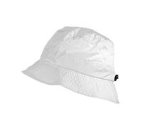 TOUTACOO, Sombrero de Lluvia de cubeta fácil de Plegar en su Bolsillo Integrado, Aspecto de Nailon (03-Blanco/Lluvia)