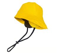 TOUTACOO - Sombrero de Lluvia, Unisex, Impermeable - Gorro de ala Ancha con barboquejo y Orejeras, Interior Polar (02- Amarillo)