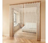 TouTToNG Juego de 2 Macrame Cortinas Decoracion Pared 100 * 200cm, Cortina Tapices Bohemio, Separadores de Habitaciones para Puertas y Ventanas,Tapiz de Pared Colgar en la Pared de Algodón