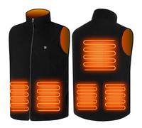 TOUVE Chaleco Térmico Eléctrico para Hombre y Mujer, Chaleco Calefactable Eléctrica USB con 3 Niveles de Temperatura con 5 Hojas de Calefacción Chaleco Calefactable para Hombre Mujer (Sin bateria)