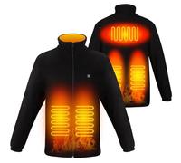 TOUVE Chaqueta Térmico Eléctrico para Hombre y Mujer, Chaleco Calefactable Eléctrica USB con 3 Niveles de Temperatura con 5 Hojas de Calefacción Chaleco Calefactable para Hombre Mujer (Sin bateria)