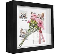 TOUYINGER Marcos con Profundidad, Marcos de Fotos 25 x 25 cm Marco 3d con Profundidad de Madera Caja Vitrina para Recuerdos, Premios, Bodas y Entradas