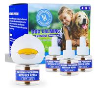 tovaginsh Kit de iniciación de difusor calmante para perros con 3 recambios, difusor calmante de feromonas para perros que ayuda a reducir arañazos, orinar, maullidos y agresión, alivio de ansiedad