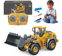 Tovika - Little Builders Pro, Tovika RC Construction Set, Mudsterz 4-in-1 RC Excavator and Dump Truck Toy Set, 360 Rotation Remote Control Beach Toys with LED Lights, Indoor & Outdoor Use (Forklift)