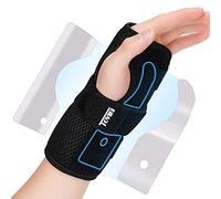 TOVIKI Muñequera Tendinitis Muñeca con 2 Férulas Aluminio Extraíble Ferula Muñequeras Tunel Carpiano Ajustables Muñequera Metacarpiana para Tendinitis 1 Pieza (muñequera mano izquierda)