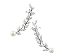 TOVINANNA 1 Par Aretes de Crawler Cuff de Falsa con Zirconia Joyería para Ocasiones Especiales