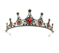TOVINANNA 1 unid corona negra corona roja accesorios para el cabello de la boda para las mujeres corona princesa corona de princesa decoración retro decoración de la boda corona de las mujeres