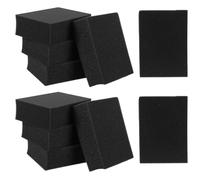 TOVINANNA 10 Alfombrillas de Esponja de Fieltro de Lana Negras de Alta Densidad para Fieltrar Aguja, Cojín Rectangular Protector para Manualidades y Costura, Herramientas Compactas