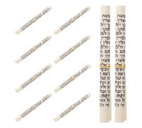 TOVINANNA 10 Rollos de Mezuzá 7,5X1 CM Kosher, Pergaminos Judíos para Decoración de Puertas y Bendiciones Tradicionales en Hogares Israelíes