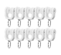 TOVINANNA 10 Unidades Ganchos Deslizantes para Cortinas Rodillos Silenciosos y Resistentes Corrosión, Accesorios Flexibles para Rieles de Cortinas de Techo, Uso en Ventanas