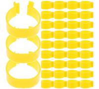 TOVINANNA 100 Anillos para Patas de Pollo y Aves de Corral en Plástico Amarillo, Ligeros y Fáciles de Identificar, Ideales para Suministros Avícolas Color Aleatorio