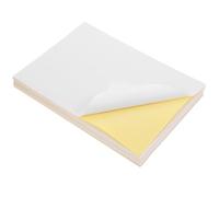 TOVINANNA 100 Hojas Papel Adhesivo de Vinilo Imprimible A5 Blanco Mate para Impresora de Inyección Tinta Etiquetas Removibles Multifuncionales para Oficina y Hogar