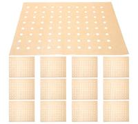 TOVINANNA 100 Hojas Papel Perforado para Freidora de Aire Revestimiento Antiadherente y Resistente al Aceite, Diseño Orificios para Mejor Circulación, Adecuado para Hornear y Cocinar