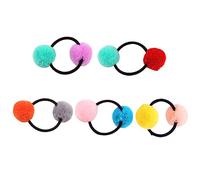 TOVINANNA 10piezas Coleteros De Bolas De Peluche Accesorios Cabello Para Niñas Bandas Elásticas Sujetadores Para De Caballo Cómodos Día Día