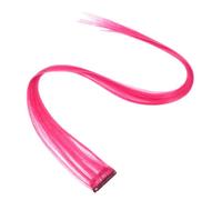 TOVINANNA 10piezas Extensiones De Cabello Sintético Clip Liso Extra Decorativas Ligeras y Fáciles De Usar Color Rosa Para Transformación Rápida