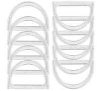 TOVINANNA 10piezas Manijas D para Bolsos de Mano Transparentes Accesorios de Plástico para Hacer Bolsos Totes Asa Media Luna para Bolsas de Playa y Tejidos DIY