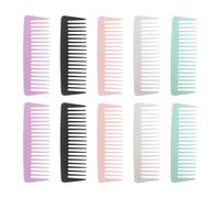 TOVINANNA 10piezas Peine de Dientes Anchos de Plástico Pomada para Hombre Peine Antiestático para Cabello Mojado Liso o Rizado Herramienta para Desenredar el Cabello