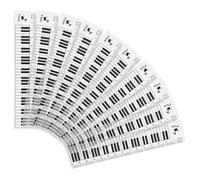 TOVINANNA 10piezas Regla de Plástico Transparente con Diseño de Teclado de Piano para Estudiantes Escuela Hogar Oficina Regla Musical Creativa con Centímetros para Aprendices de Música