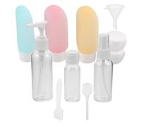 TOVINANNA 11 Piezas Botellas de Viaje Recargables Transparentes Resistentes Fugas para Champú Loción y Cuidado Piel Envases Portátiles para Cosméticos Avión y Vacaciones