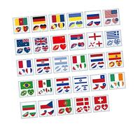 TOVINANNA 116piezas Pegatina Facial Para Deportes Tatuajes Adhesivos Bandera Del Mundo Decoraciones Para Carreras De Maratón Tatuajes Faciales Duraderos
