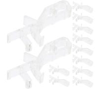 TOVINANNA 12 Clips de Cenefa de Acrílico Transparentes para Cortinas Verticales, Agarre Seguro y Fácil Ajuste, Paquete de 12 Piezas para Valance en Oficina o Tienda