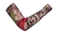 TOVINANNA 12 Fundas Protectoras Solares para Brazo Diseño de Tatuajes Realistas, Elásticas y Transpirables de Poliéster para Ciclismo y Festivales Varios estilos